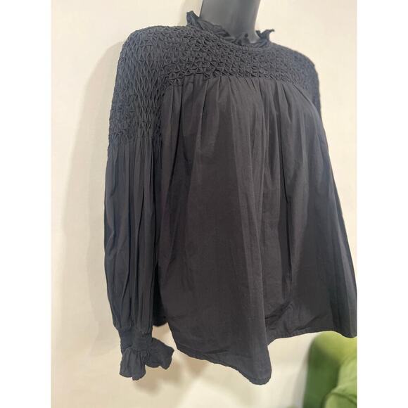 Anthropologie Maeve Modern Peasant Smocked Top Size 2 - Picture 5 of 7